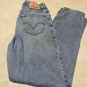 Vintage Dark Red Tab 505 Levi jeans size 33" x 34"